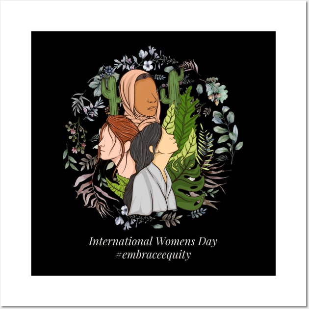 international women's day embrace equity 2023 Wall Art by Ballari